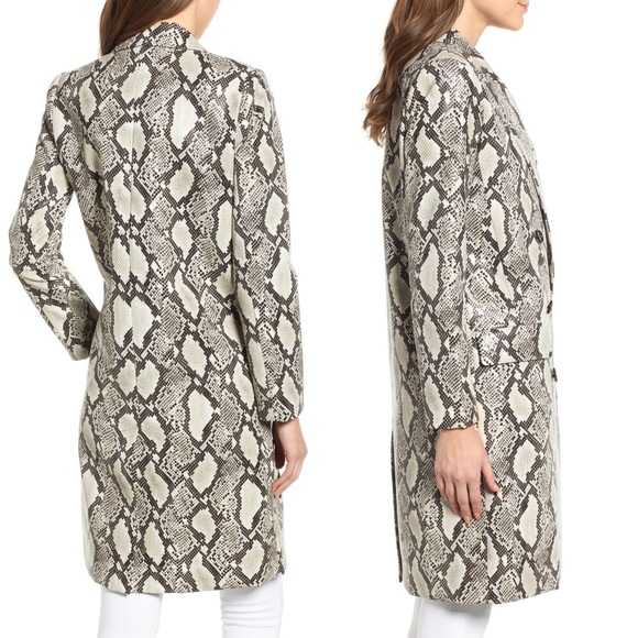 Mural Snakeskin Faux Leather Jacket - Picture 2 of 16